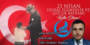 Ufuk Akdeniz, 23 Nisan kutlama ilanı