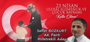 Saffet Bozkurt, 23 Nisan kutlama ilanı