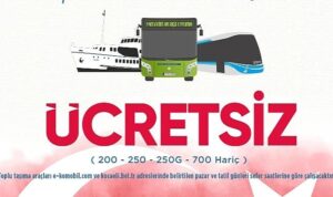 19 Mayıs Gençlik ve Spor Bayramı’nda ulaşım ücretsiz