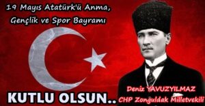 Deniz Yavuzyılmaz 19 Mayıs kutlama ilanı