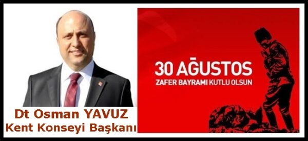 Osman Yavuz, 30 Ağustos Zafer Bayramı kutlama ilanı