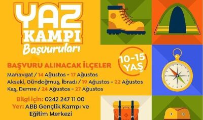 Antalya Büyükşehir’den Yaz ve Çadır Kampı