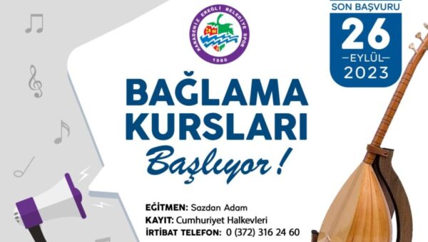 BAĞLAMA KURSU MÜRACAATLARI BAŞLADI