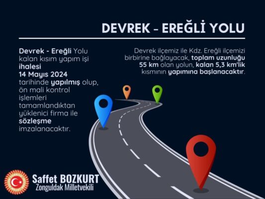 Kdz. Ereğli – Devrek yolunda kalan kısım tamamlanıyor