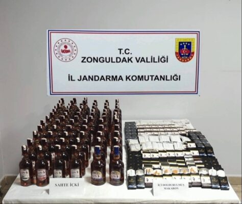 Çaycuma’da 2 şahsın evinde sahte viski ele geçirildi