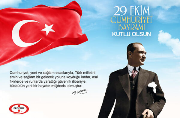 Erdemir, 29 Ekim Cumhuriyet Bayramı kutlama ilanı