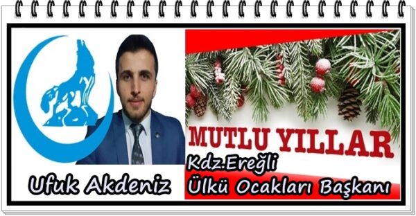 Ufuk Akdeniz, yeni yıl kutlama ilanı