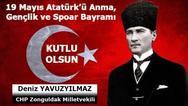 Deniz Yavuzyılmaz, 19 Mayıs Atatürk’ü Anma, Gençlik ve Spor Bayramı kutlama ilanı