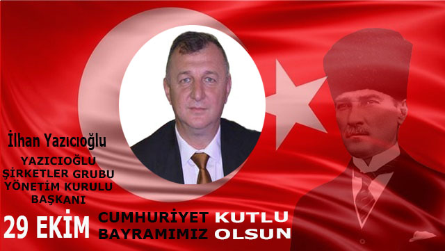 İlhan Yazıcıoğlu, 29 Ekim Cumhuriyet Bayramı kutlama ilanı