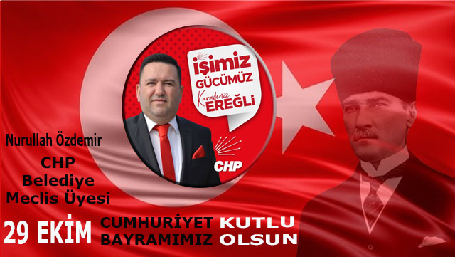 Nurullah Özdemir, 29 Ekim Cumhuriyet Bayramı kutlama ilanı