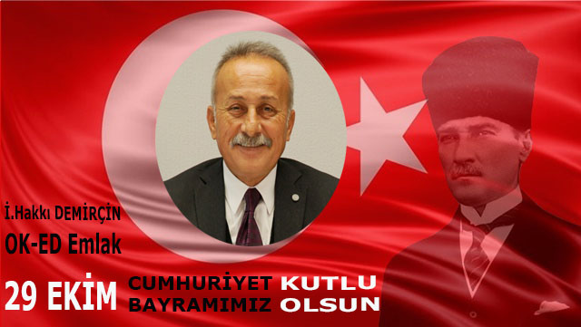 İ.Hakkı Demirçin, 29 Ekim Cumhuriyet Bayramı kutlama ilanı