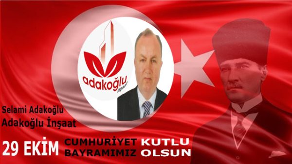 Selami Adakoğlu, 29 Ekim Cumhuriyet Bayramı kutlama ilanı
