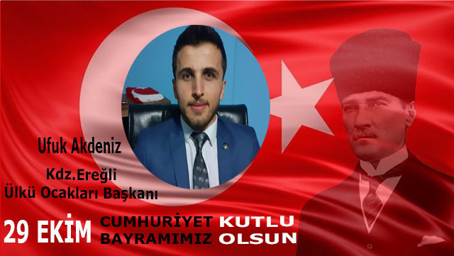 Ufuk Akdeniz, 29 Ekim Cumhuriyet Bayramı kutlama ilanı