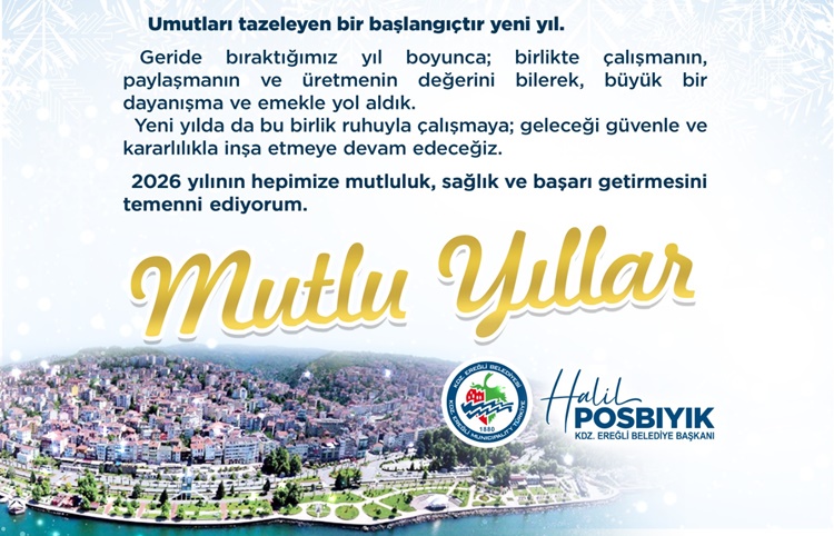 Başkan Posbıyık, yeni yıl kutlama ilanı