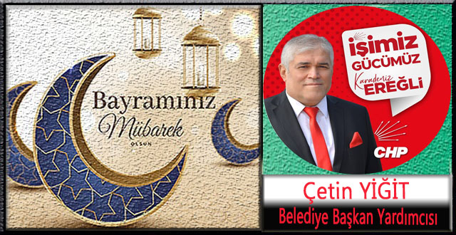 Çetin Yiğit, Kurban Bayramı kutlama ilanı