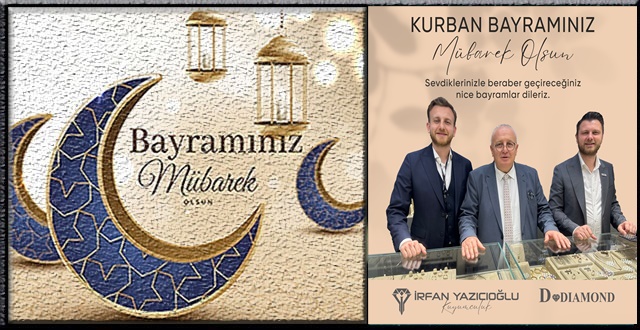 İrfan Yazıcıoğlu Kuyumculuk, Kurban Bayramı kutlama ilanı