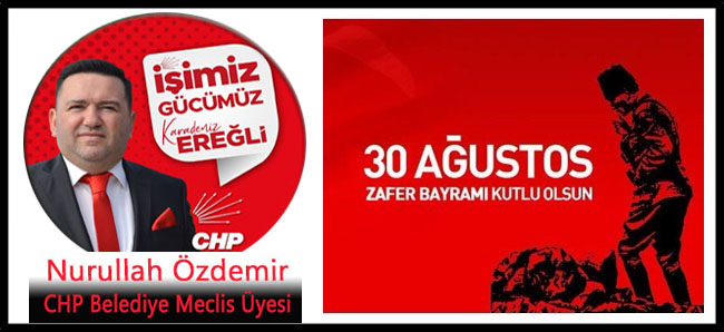Nurullah Özdemir, 30 Ağustos Zafer Bayramı kutlama ilanı